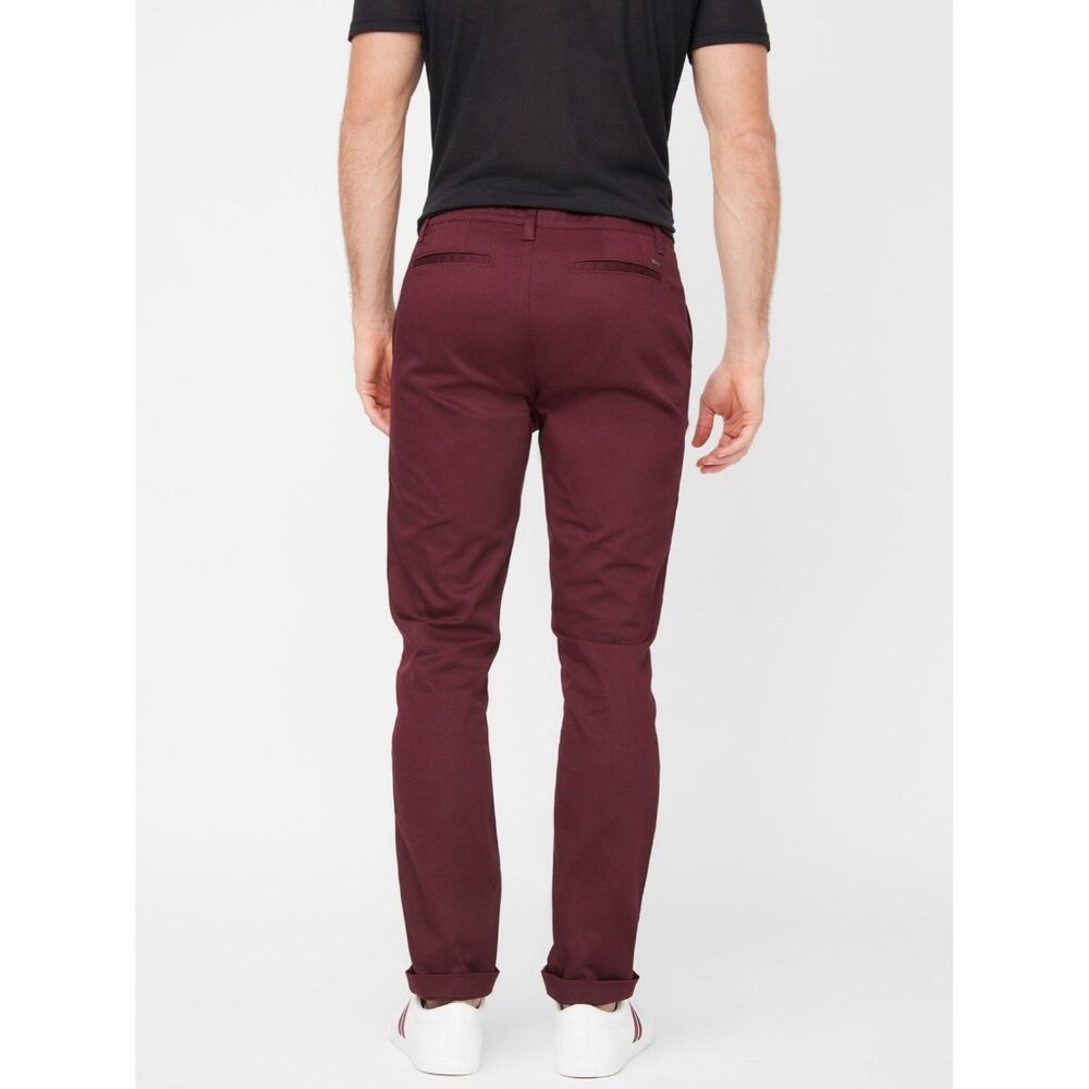 Guess Men’s Silvestre Sateen Pants Slim Straight In Red Size 38